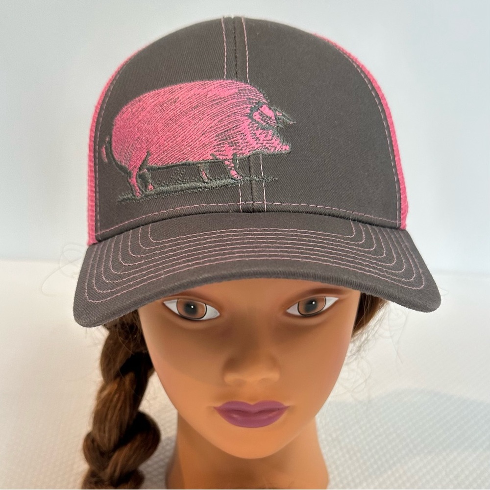 Rare Scarpetta Pink Pig Embroidered Cap New without tags